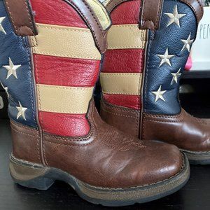 DURANGO AMERICAN FLAG BOOTS SIZE 9.5 (TODDLER)